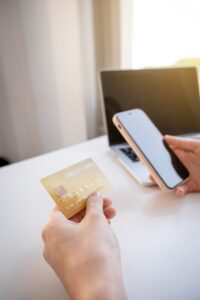 Online Payment with Credit Card and Smartphone